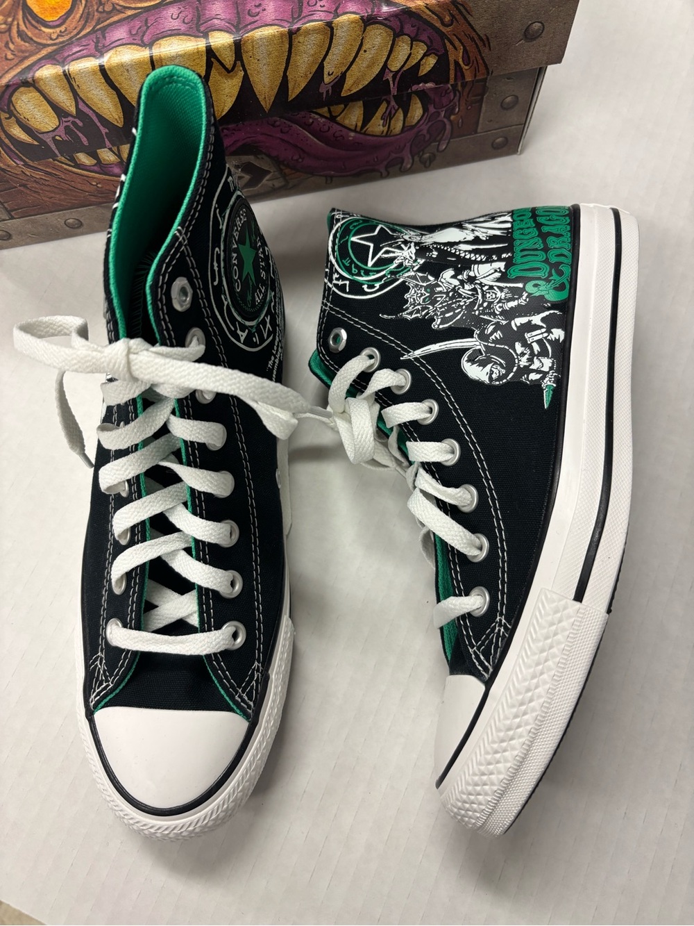 Converse Dungeons and Dragons Black High-Top Sneakers NWT